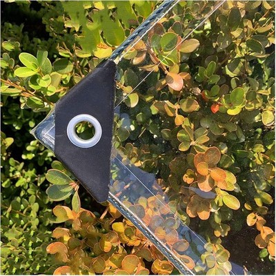 Wasserdicht Abdeckplane 0 3mm PVC Transparent mit Ösen 420g m²
