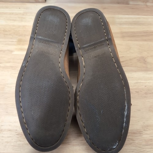 Sperry Top Sider Copa Dorada A/O 2 Ojos Tostado Sahara Cuero Barco Zapatos EE. UU. Talla 9 M - Imagen 6 de 8
