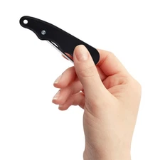 Black Stainless Steel Folding Skate Lace Tightener Tool for Ice Hockey