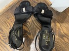 VALETINO GARAVANI BLACK SHOES HEELS RHINESTONE 38.5 NICE — photo 1
