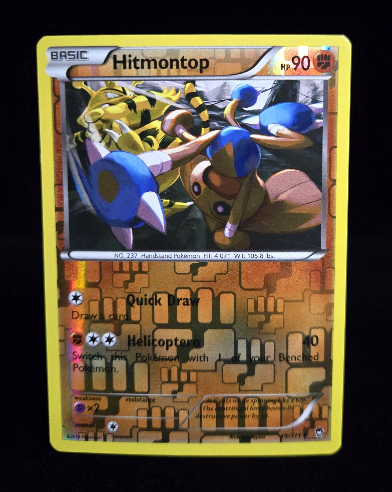 Pokémon TCG - HITMONTOP - 49/111 - REVERSE HOLO - XY: FURIOUS FISTS (2014) - LP