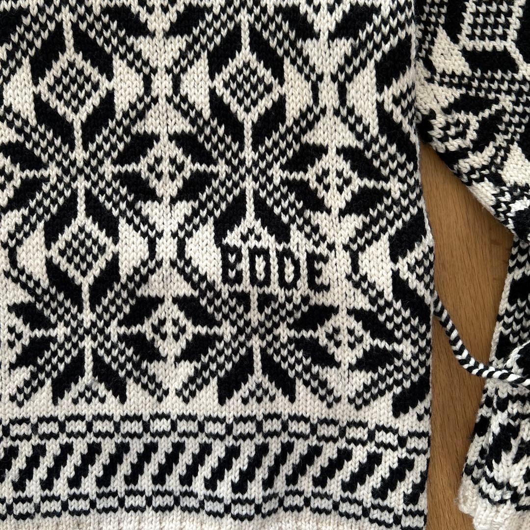 BODE Cardigans Black White Patterned S/M wool - image 4