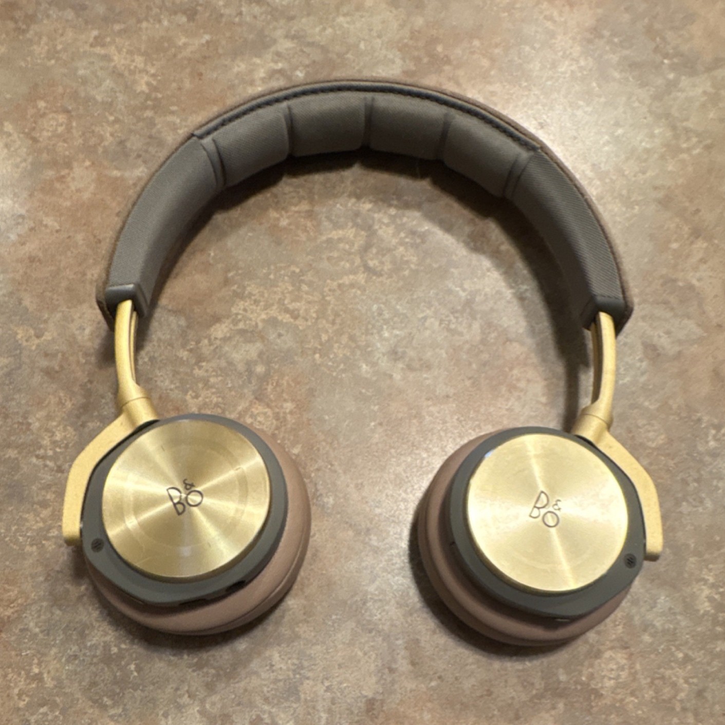 Bang & Olufsen Over-Ear Headphones Gold Brown Gray Headband 