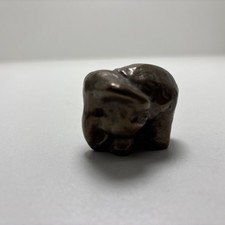 Bronze Elephant Figurine - Detailed Miniature Sculpture, Vintage Deco-12