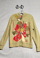 Green Geisha Vintage Zip Up Ls Lucky Brand Y2K Hoodie Drawstring Jacket Sz XL