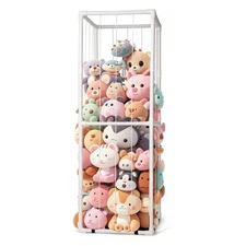 EULXSUD Stuffed Animal Zoo Storage - Tall PVC Material Toy Organizer with