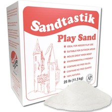 Sandtastik Sparkling White Play Sand, 25 lb 11.3 kg - Fill Sandboxes, Sand Tra