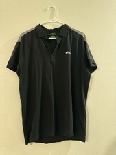 Hugo Boss Regular Fit Men's Polo Shirt Sz M Short Sleeves Black