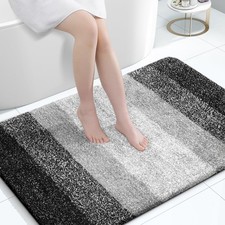 OLANLY Bathroom Rugs Mat 47x32, Extra Soft Absorbent Microfiber Bath Rugs, Ru...