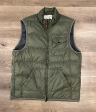🍁GUIDEBOAT CO~EIGER DOWN Filled Vest~HUCKBERRY~Olive~Men’s MEDIUM~Free ShpN-EUC