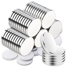 Super Strong Neodymium Magnets Disc with Double-Sided Adhesive 55Pack Heavy D...