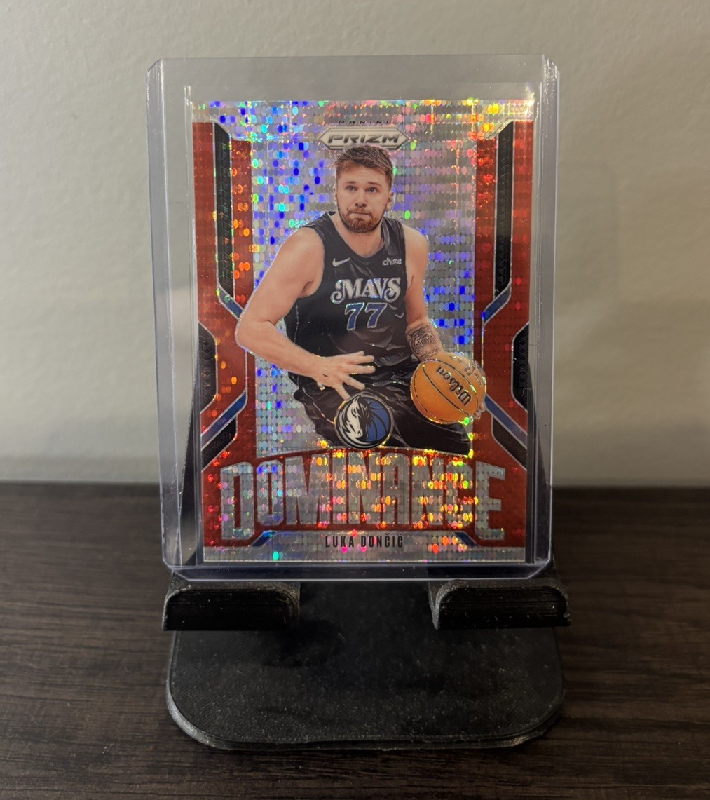 /75 2024-25 Panini Prizm Dominance Red Pulsar Luka Doncic SP NM