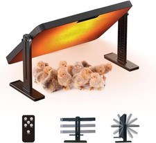 Chicken Coop Heater Adjustable Temperature Height  Angle Remote Control 16"x12"