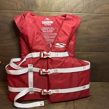 Stearns Adult Universal USCG Approved PFD Life Jacket Red/Gray
