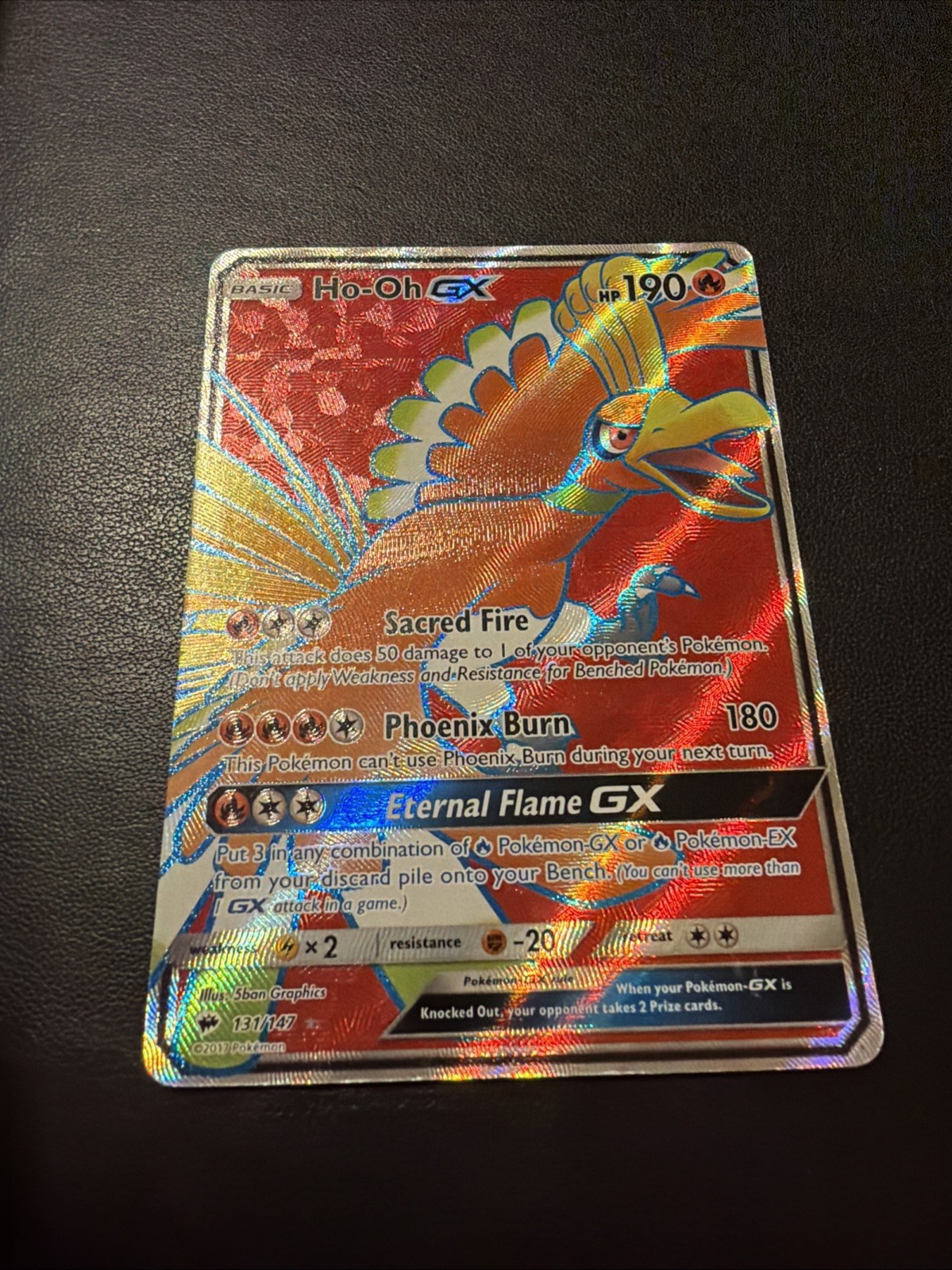 Pokémon TCG Ho-Oh GX 131/147 Burning Shadows Ultra Rare Card NM Condition