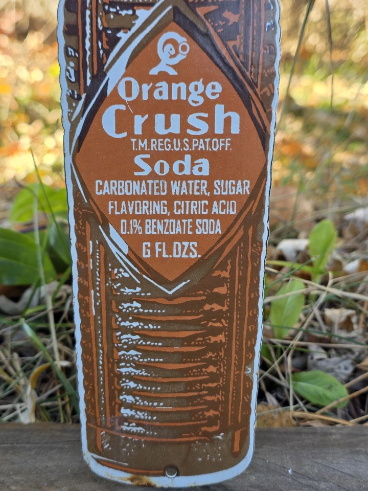 VINTAGE ORANGE CRUSH 'THE NEW FLAVOR GUARDIAN BOTTLE' 12"×3" - Image 3 of 4