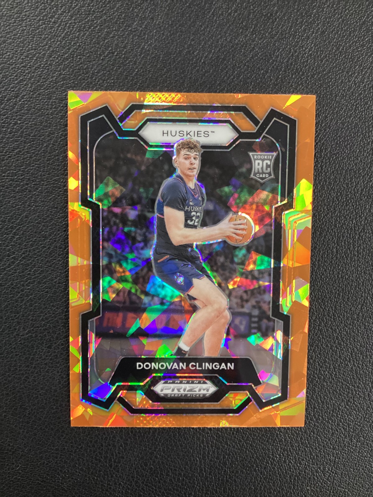 2024 Panini Prizm Draft Picks #95 Donovan Clingan Huskies Orange Ice Prizm