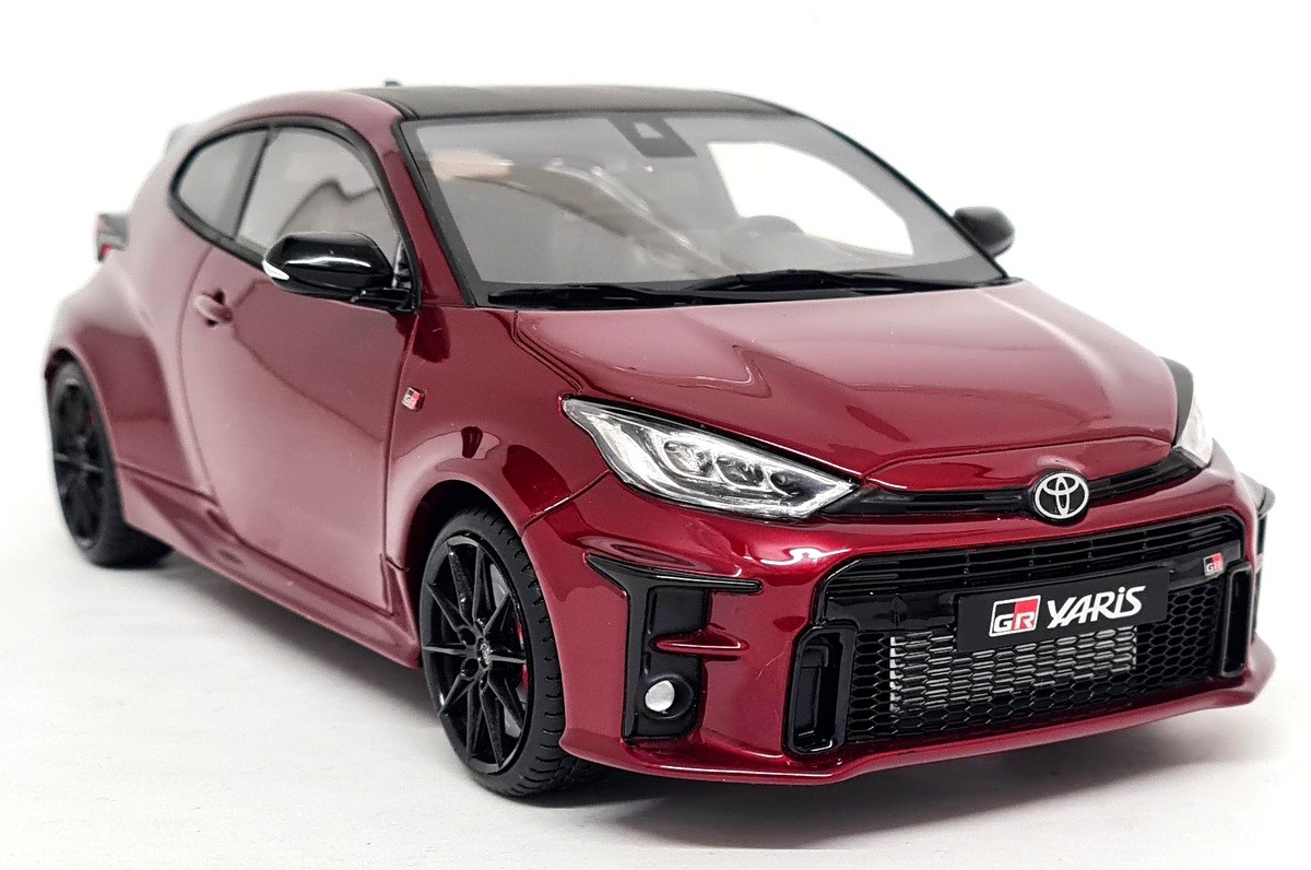 Otto 1/18 - Toyota Yaris GR Four Dark Red 2021 Resin Scale Model Car