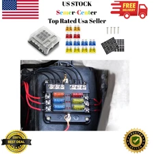 6-Way Marine Fuse Block,Waterproof 12v Block with LED Indicator,...
