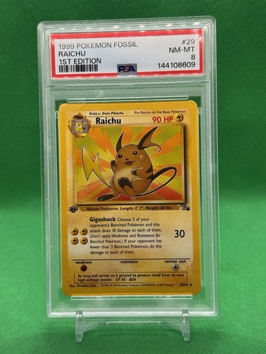 Raichu (1st Edition) graded PSA 8 for sale on eBay