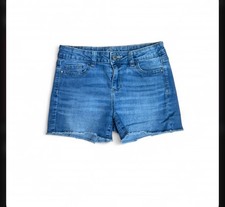 Wonder Nation Girls Denim Cut-Off Shorts Medium Wash Size 12 Adjustable Waist