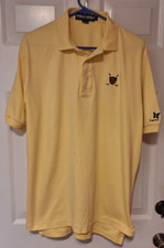Vintage Ralph Lauren Polo Golf SS Kapalua Mens Yellow Sz L Made in USA