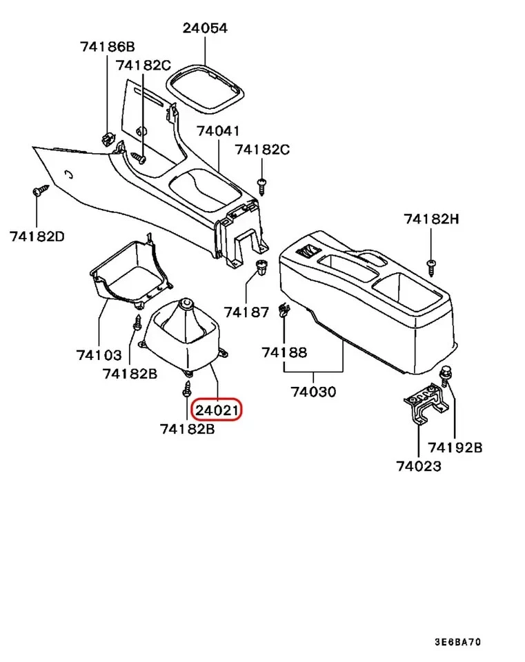 MITSUBISHI Genuine Lancer Evolution VI CP9A Red Stitched Shift Boot OEM JDM - Image 2 of 4
