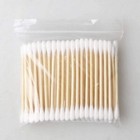 600 ECO Friendly Bamboo Cotton Buds Wooden Makeup Ear Swabs Biodegradable Vegan