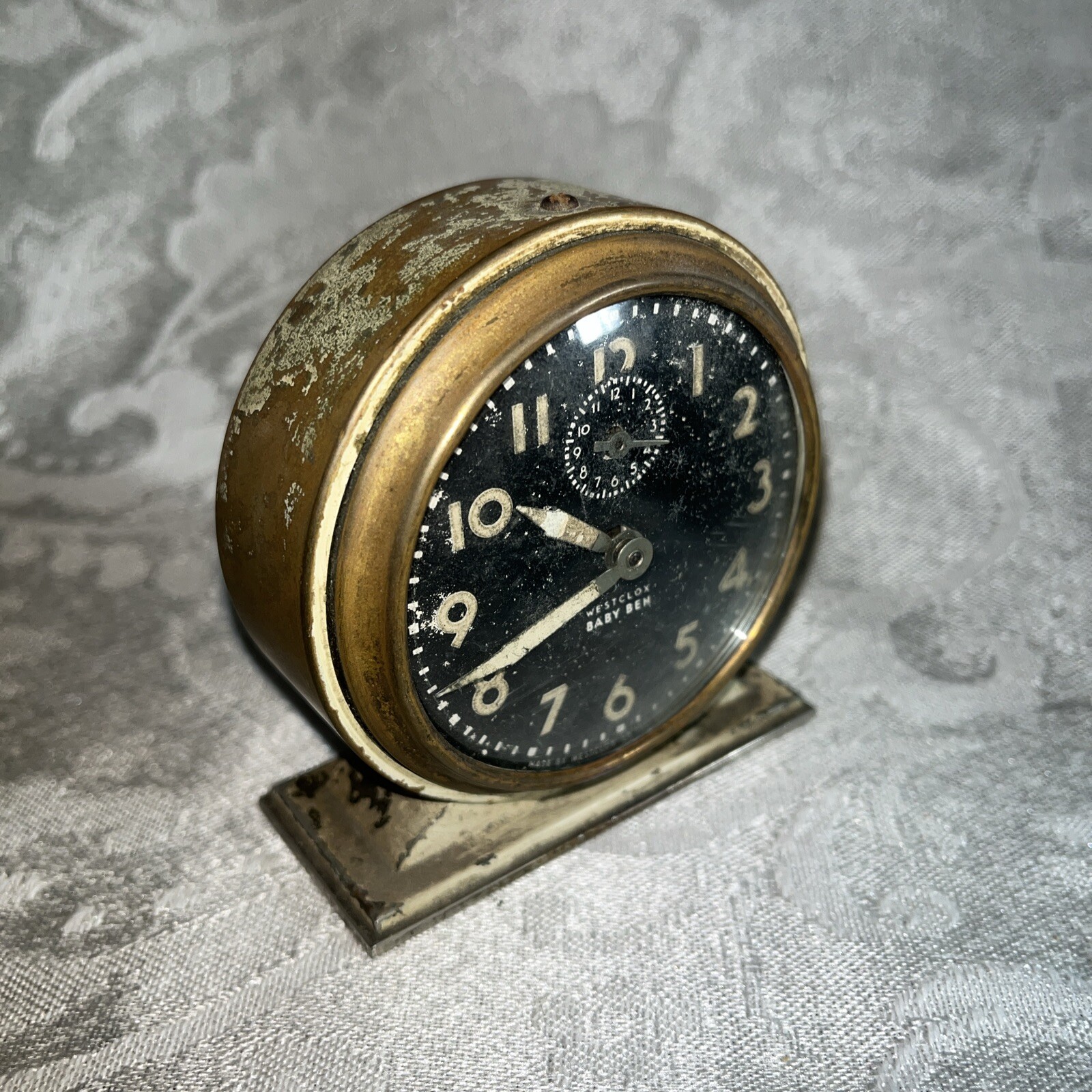 Antique 1935 White Westclox Radium Baby Ben Alarm ClockWorking eBay