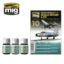AMMO by MIG Aircraft Panel Line Wash Sets Metallic Airplanes & Jets AMIG7423