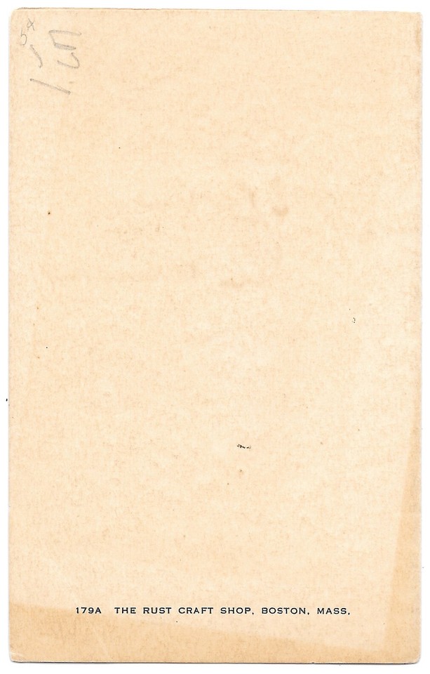 C.1950 RUST CRAFT SHOP Boston, Mass. Christmas Greeting Card, Santa