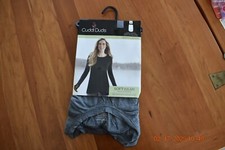 Women S Gray Cuddl Duds Long sleeve tunic/shirt/softwear stretch/new/warm layers