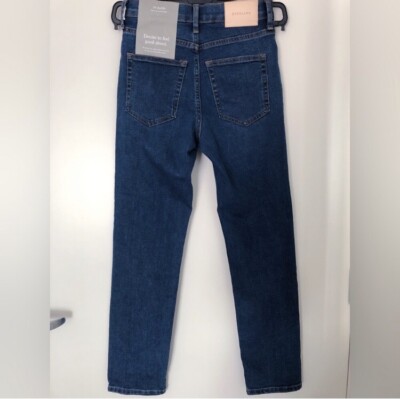 everlane cigarette jeans EVERLANE High Rise Slim Straight Cigarette Jeans ankle length 24