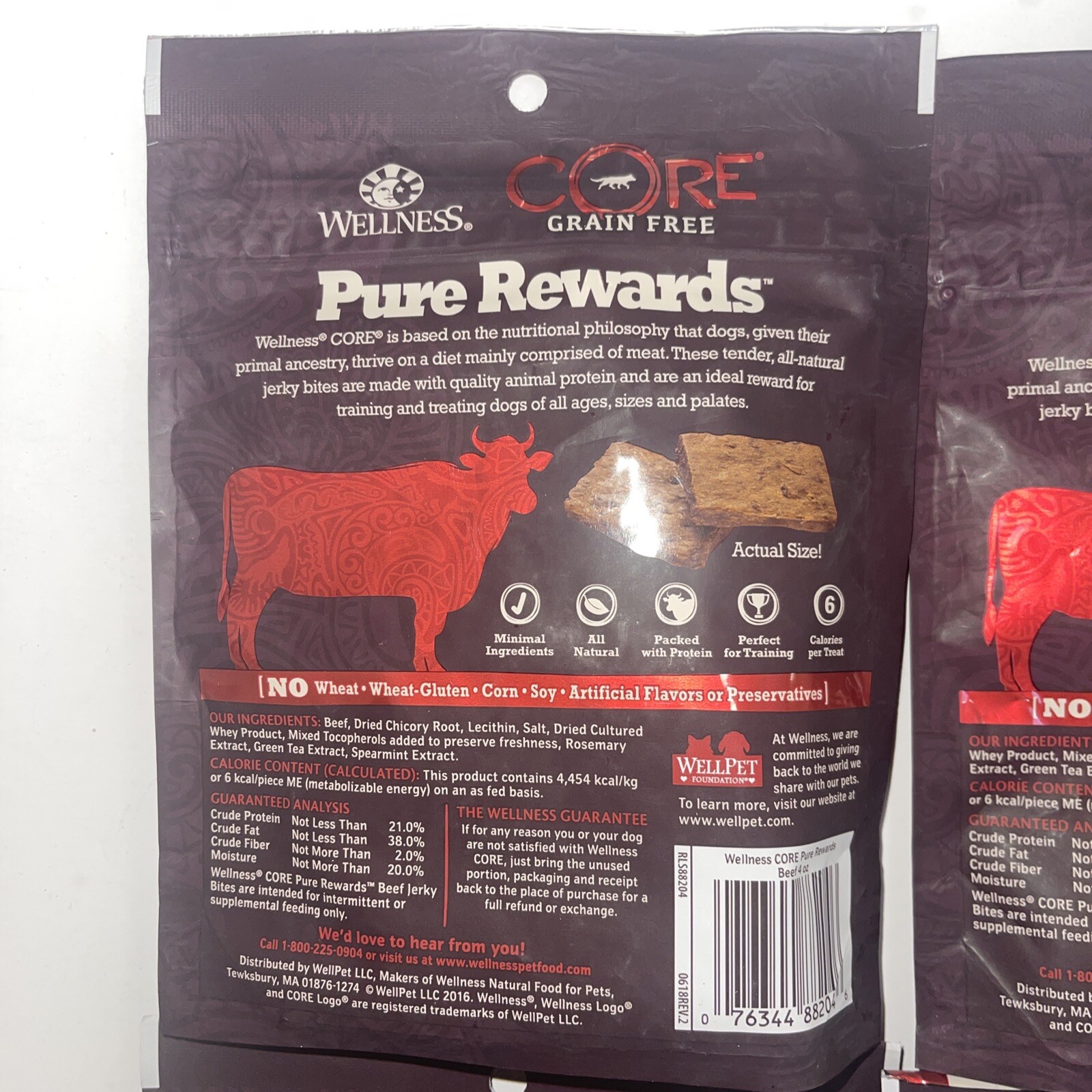 Wellness CORE Pure Rewards Natural Grain Free Jerky Bites Dog Treats