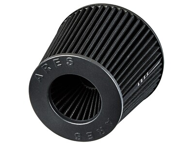 Ares 3'' BLACK Performance High Flow Cold Air Intake Cone Replacement Dry Filter