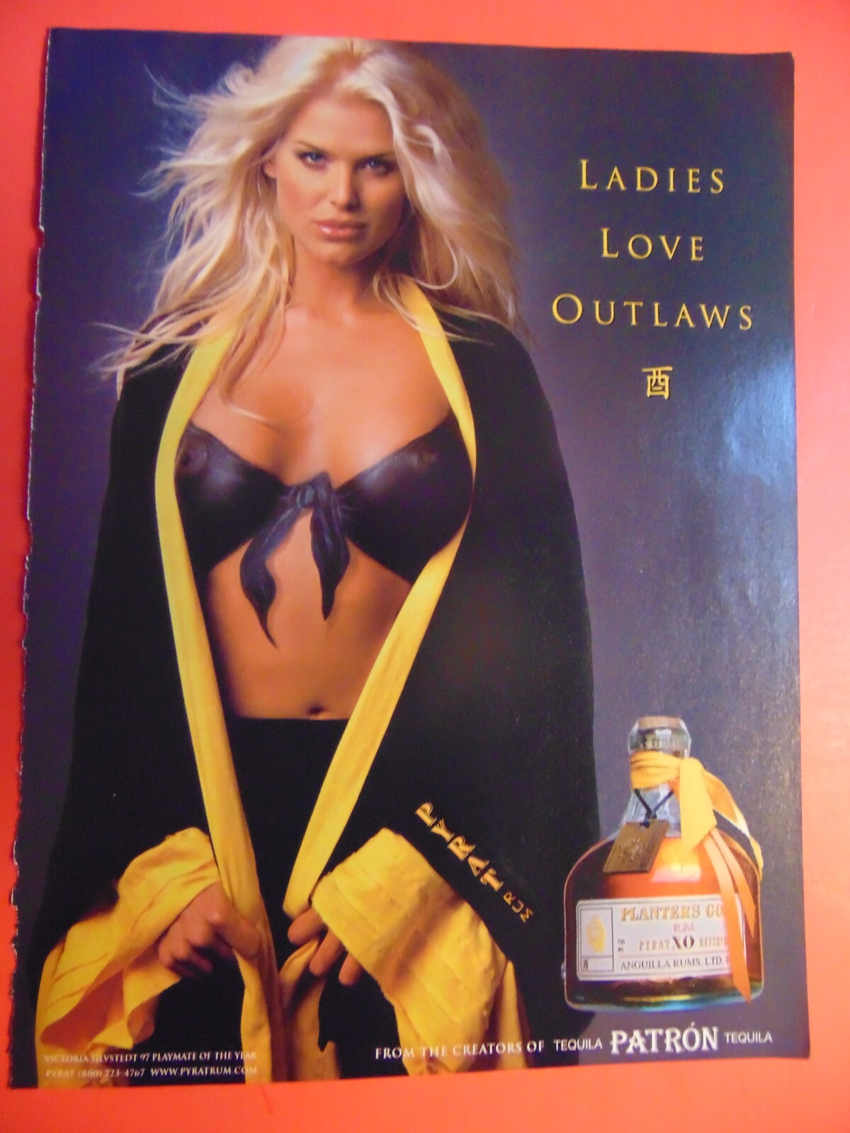 2000 PATRON TEQUILA LADIES LOVE OUTLAWS photo art print ad