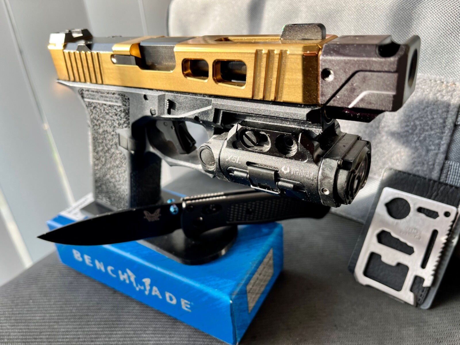 Glock 19 Complete Slide w/ Compensator Gen 3 G19 Gold Upper RMR Cut