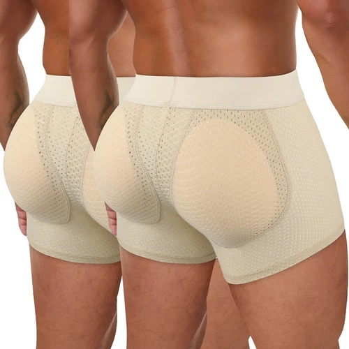 Mens Padded Underwear Buttock Butt Lifter Body Shaper Hip Enhancer Boxer Briefs - Picture 19 of 22