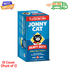 Jonny Cat Heavy Duty Jumbo Tear-Resistant Litter Box Liners, 15 Count pack 1 ..