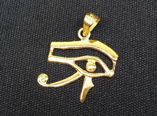 COLGANTE OJO DE HORUS COLGANTE ORO AMARILLO 14K EGIPCIO HECHO A MANO 1,81 Gr - Imagen 2 de 7