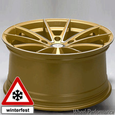 20 Zoll M1 deep concave Alufelgen 9x20 5x120 ET25 gold matt poliert für BMW