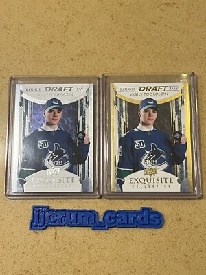 2021-22 Exquisite Gold Rookie Draft Day Vasily Podkolzin RC /99 & /399 Lot
