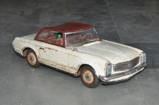 Vintage Battery Big 15'' Masudaya Mercedes Benz 230 SL Litho Car Tin Toy, Japan