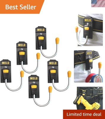 Durable Yellow Tool Belt Hook for Saws, Drills & More - Unisex Utility Holster