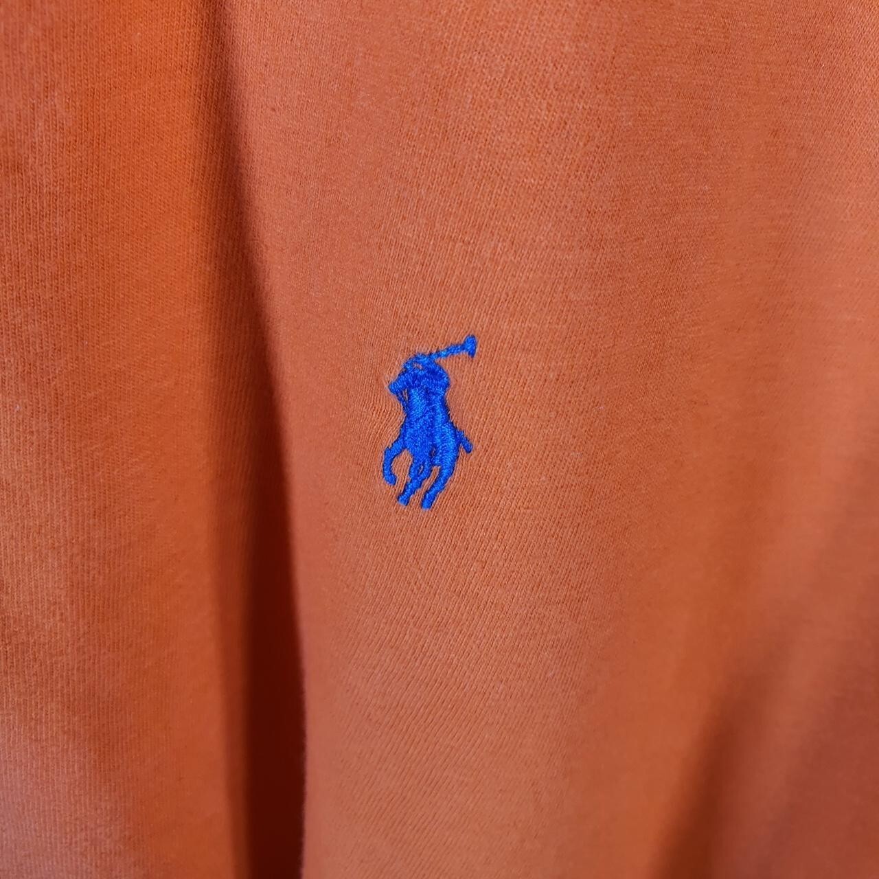 Polo Ralph Lauren vintage uomo XL arancione ricamata vestibilità classica pony