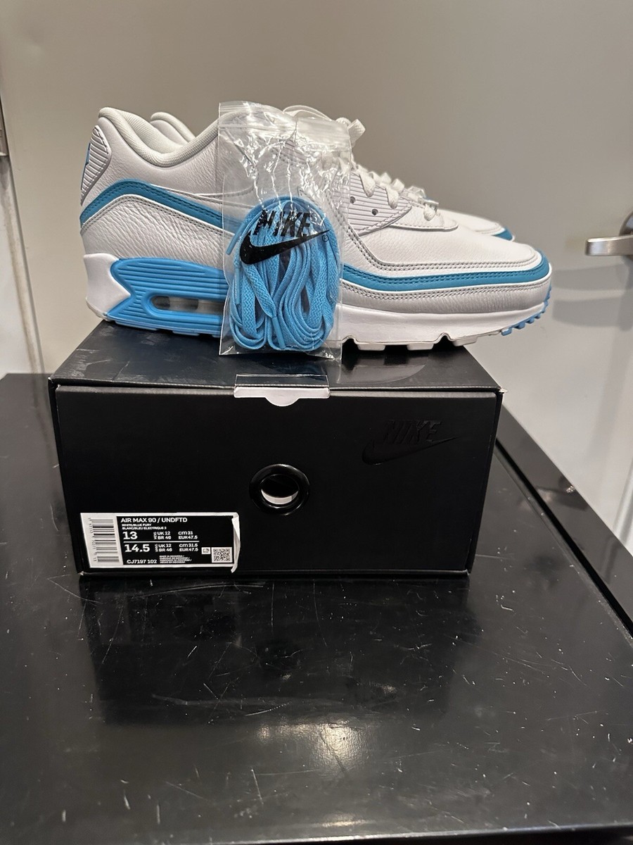 nike air max 90 white blue fury