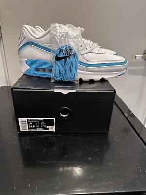 Nike Air Max 90 Undefeated White Blue Fury size 13 DS CJ7197-102 12 12.5 14 New