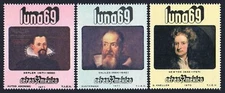Mexico C377-C379, MNH. Michel 1335-1337. Isaac Newton, Galileo, J.Kepler. 1971.