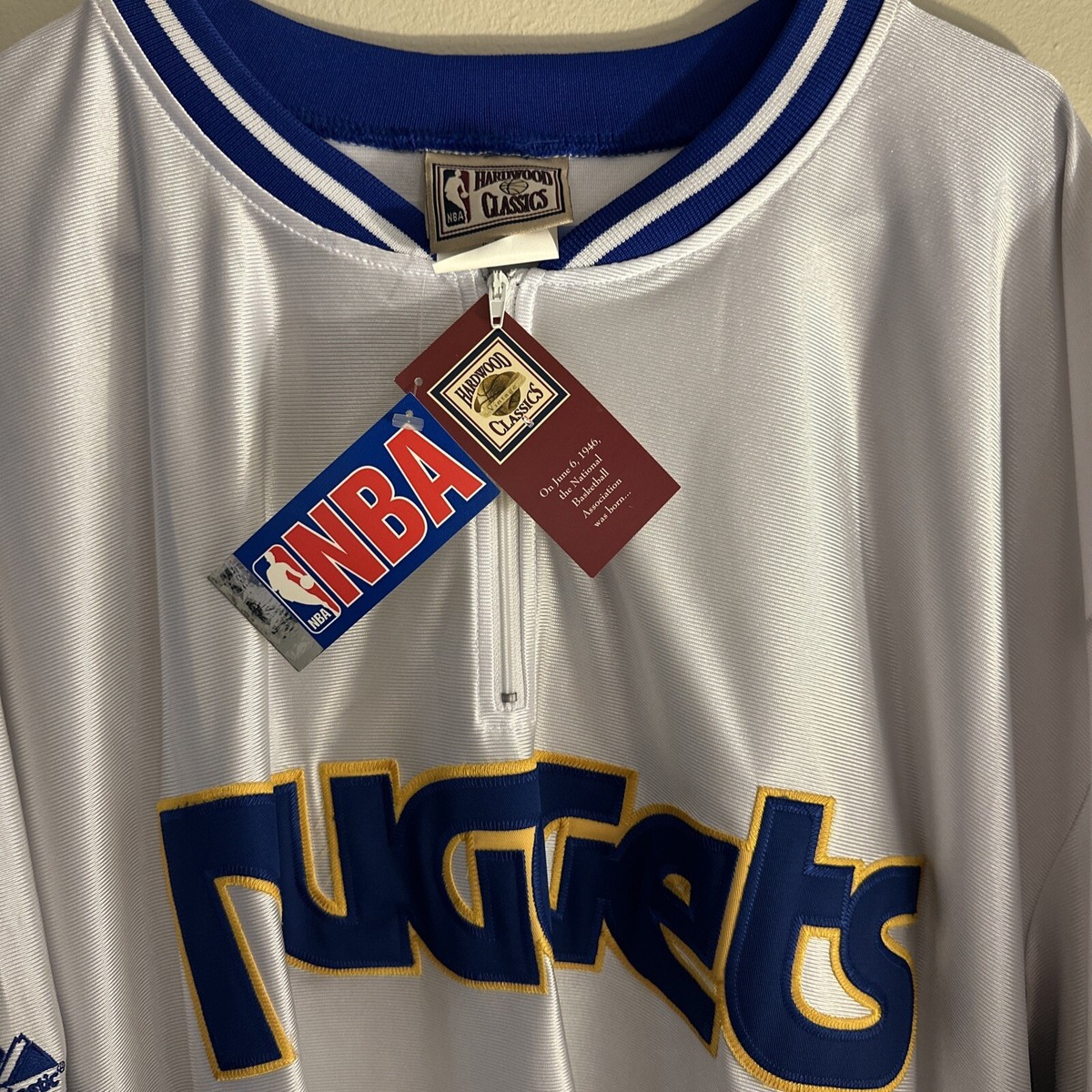 ウェア majestic Hardwood Classics Nuggets Vintage Denver Nuggets Warm-Up Jersey Harwood Classics