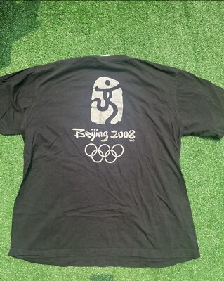 Olympics Shirt Adult Mens XL Black Beijing 2008  International Multi-Sport Event